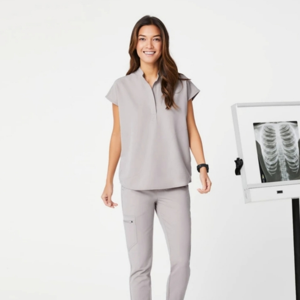 Figs Slate Rafaela Scrub Top - Picture 3 of 6